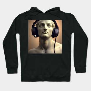 A Sculpture Wearing Headphones Hoodie